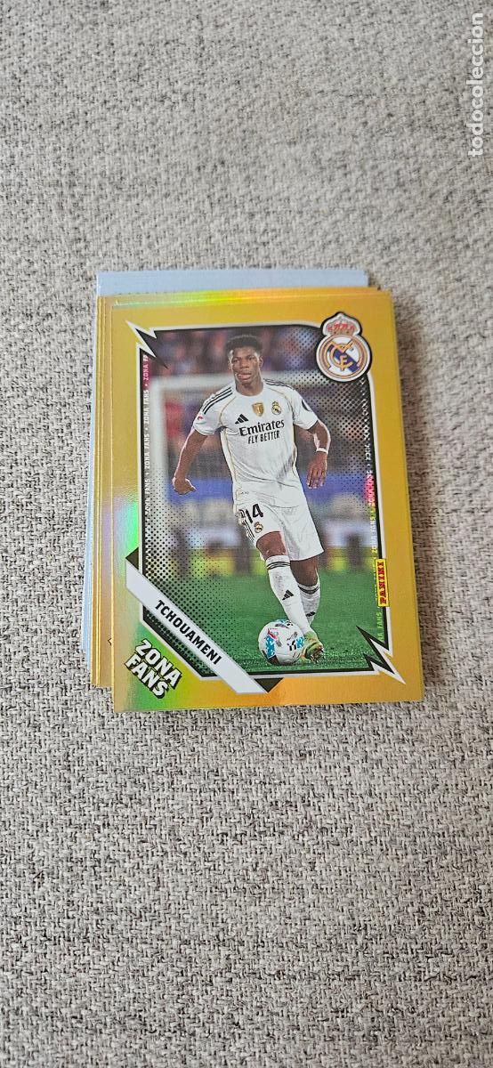 Cromos de f&uacute;tbol: Tchouameni - GOLD7 - Real Madrid - Zona Fans Gold - liga 2025 2026 25 26 real madrid panini