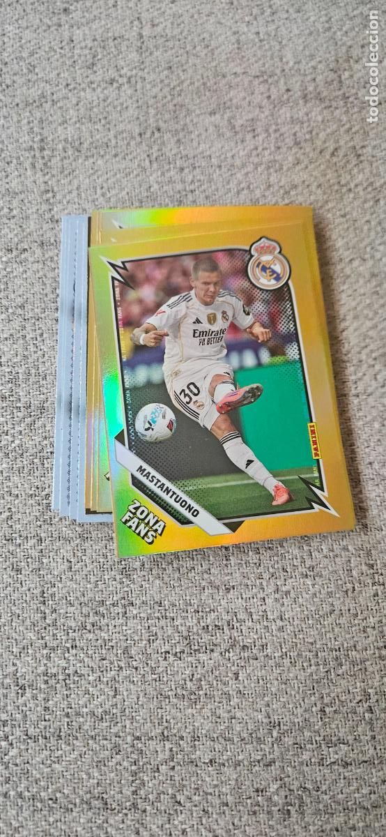 Cromos de f&uacute;tbol: Mastantuono - GOLD11 - Real Madrid - Zona Fans Gold - liga 2025 2026 25 26 real madrid panin