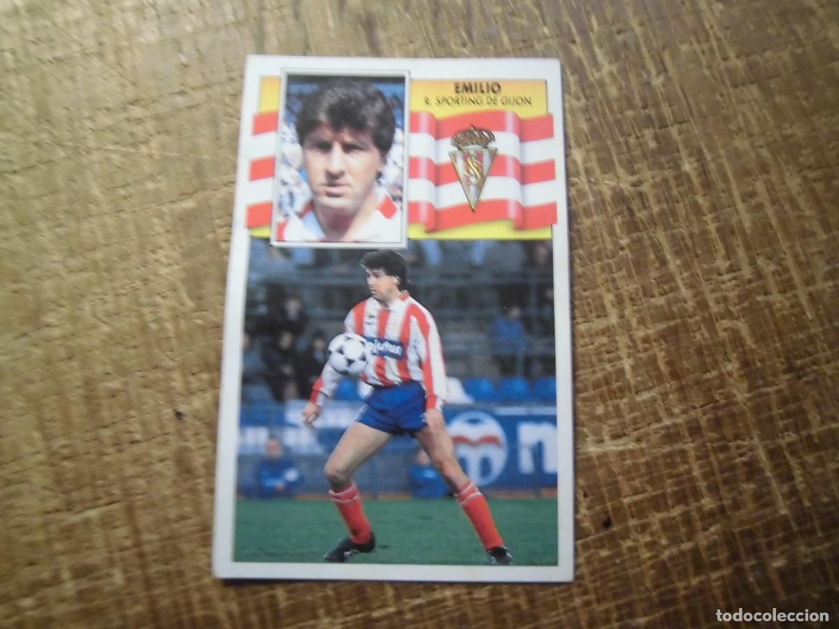 Cromos de f&uacute;tbol: EMILIO SPORTING DE GIJ&Oacute;N LIGA 90-91 EDICIONES ESTE CROMO RECUPERADO