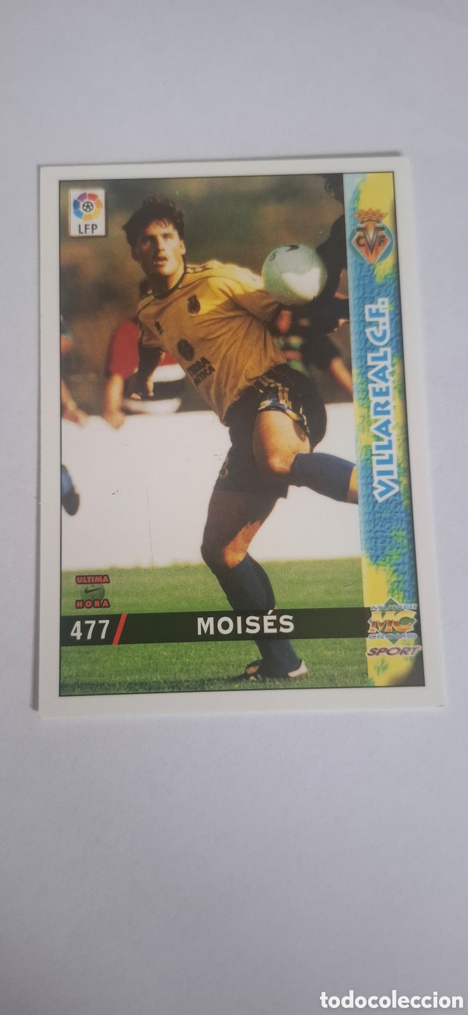 Cromos de f&uacute;tbol: Villarreal -N&ordm; 477 Moises -&Uacute;ltima Hora -Mundicromo Las Fichas de la Liga 1998-1999-98-99