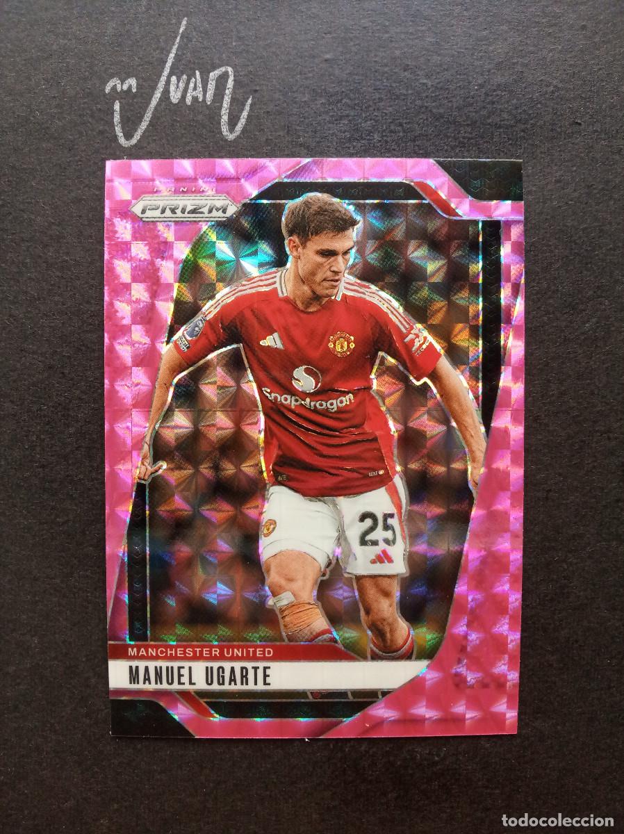 Cromos de f&uacute;tbol: N&ordm; 138 PARALELA PINK MOSAIC UGARTE MANCHESTER UNITED URUGUAY⚽ PANINI &reg; PRIZM PREMIER 2024 2025 24 25