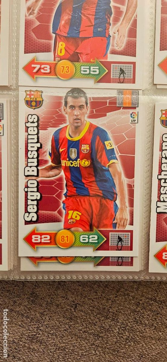 Fu&szlig;ball-Sticker: 62. Sergio Busquets (F.C. Barcelona) adrenalyn 2010 2011 10 11 trading card