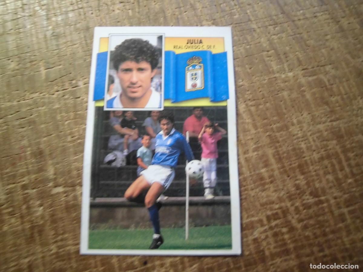 Cromos de f&uacute;tbol: JULI&Aacute; REAL OVIEDO LIGA 90-91 EDICIONES ESTE CROMO RECUPERADO