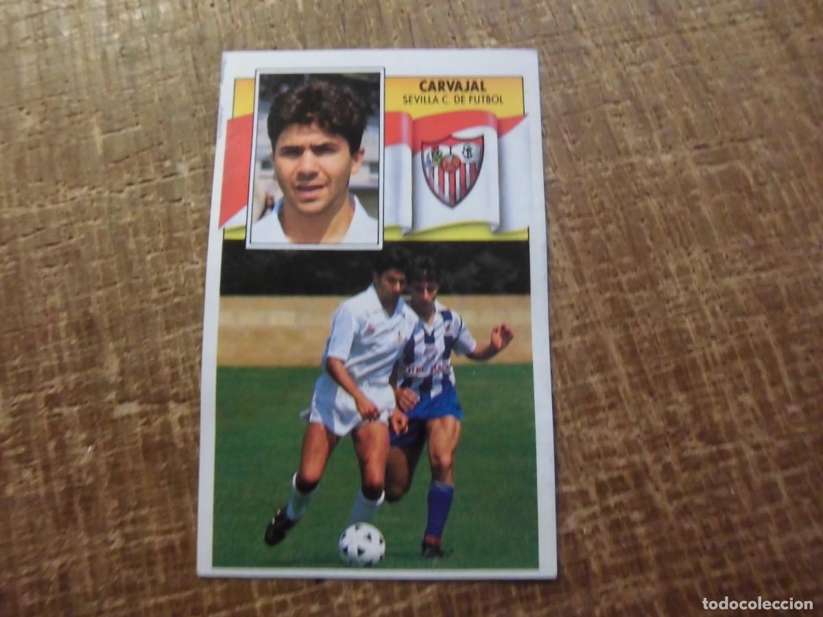 Football Stickers: CARVAJAL SEVILLA C.F. LIGA 90-91 EDICIONES ESTE CROMO RECUPERADO