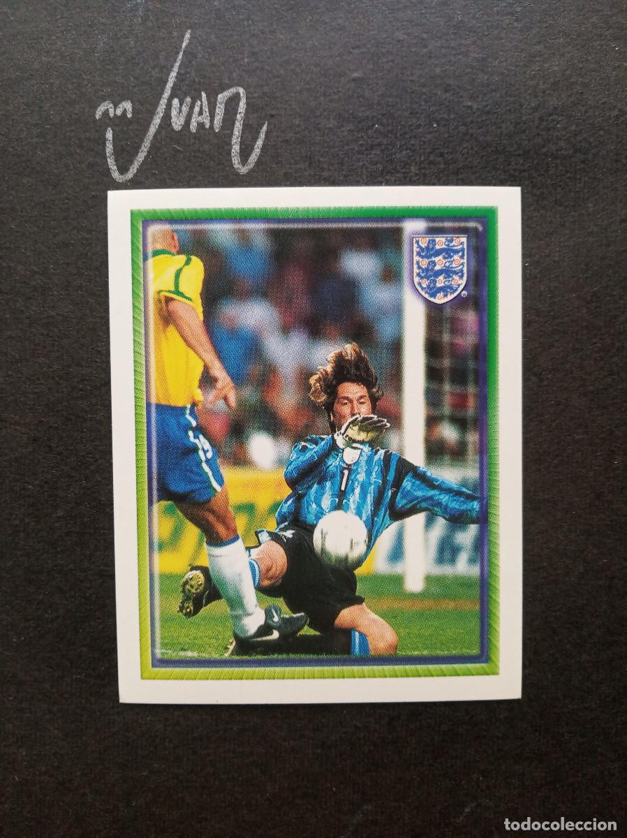 Cromos de f&uacute;tbol: 16 SEAMAN - RONALDO BRASIL⚽ INGLATERRA Merlin's &reg; Official England Sticker 1997 1998 97 98 sin pegar