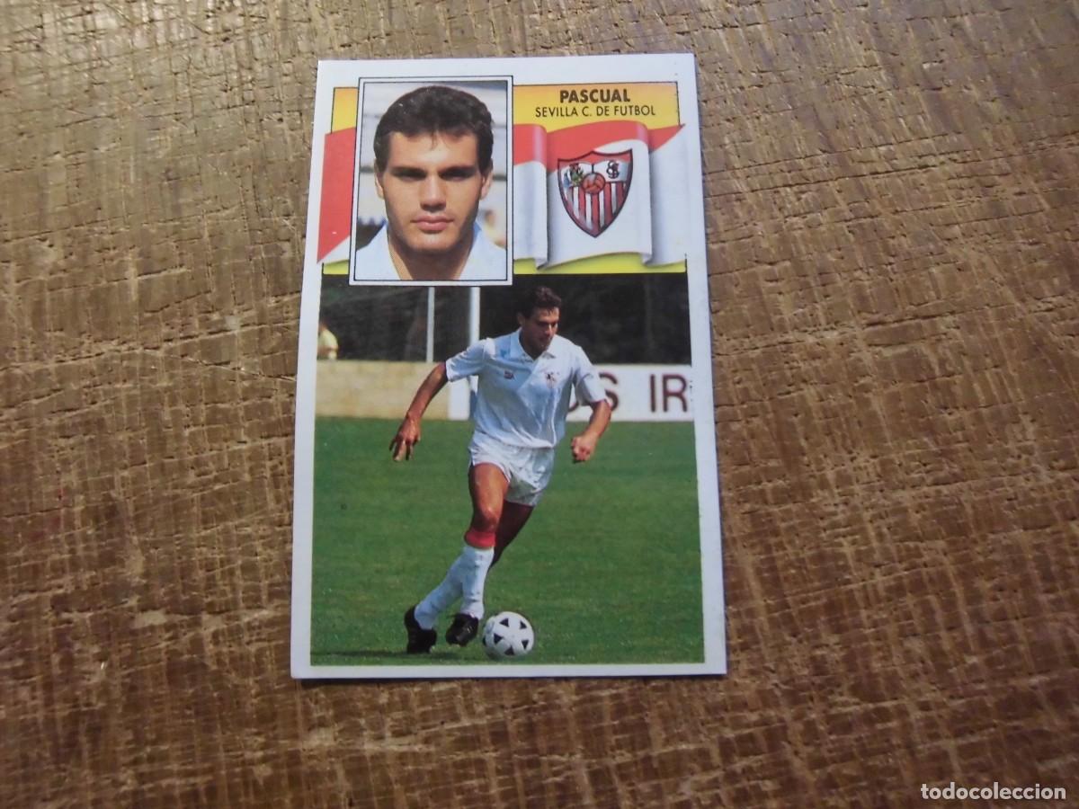 Cromos de f&uacute;tbol: PASCUAL SEVILLA C.F. LIGA 90-91 EDICIONES ESTE CROMO RECUPERADO