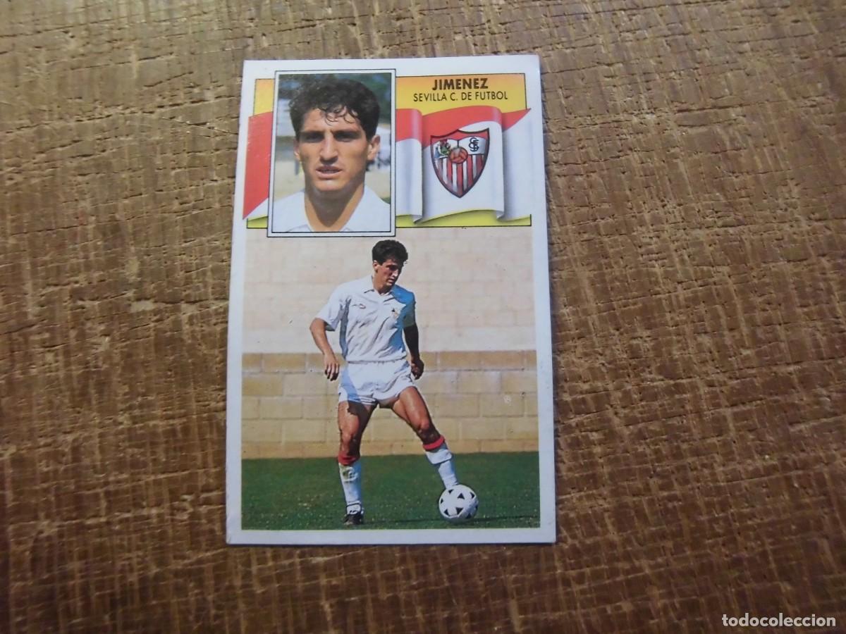 Cromos de f&uacute;tbol: JIM&Eacute;NEZ SEVILLA C.F. LIGA 90-91 EDICIONES ESTE CROMO RECUPERADO