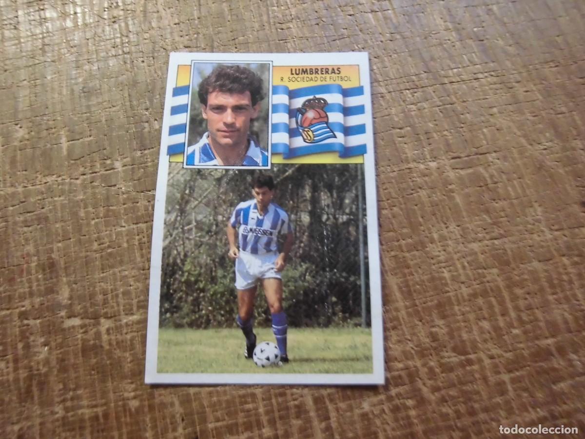 Fu&szlig;ball-Sticker: LUMBRERAS REAL SOCIEDAD LIGA 90-91 EDICIONES ESTE CROMO RECUPERADO