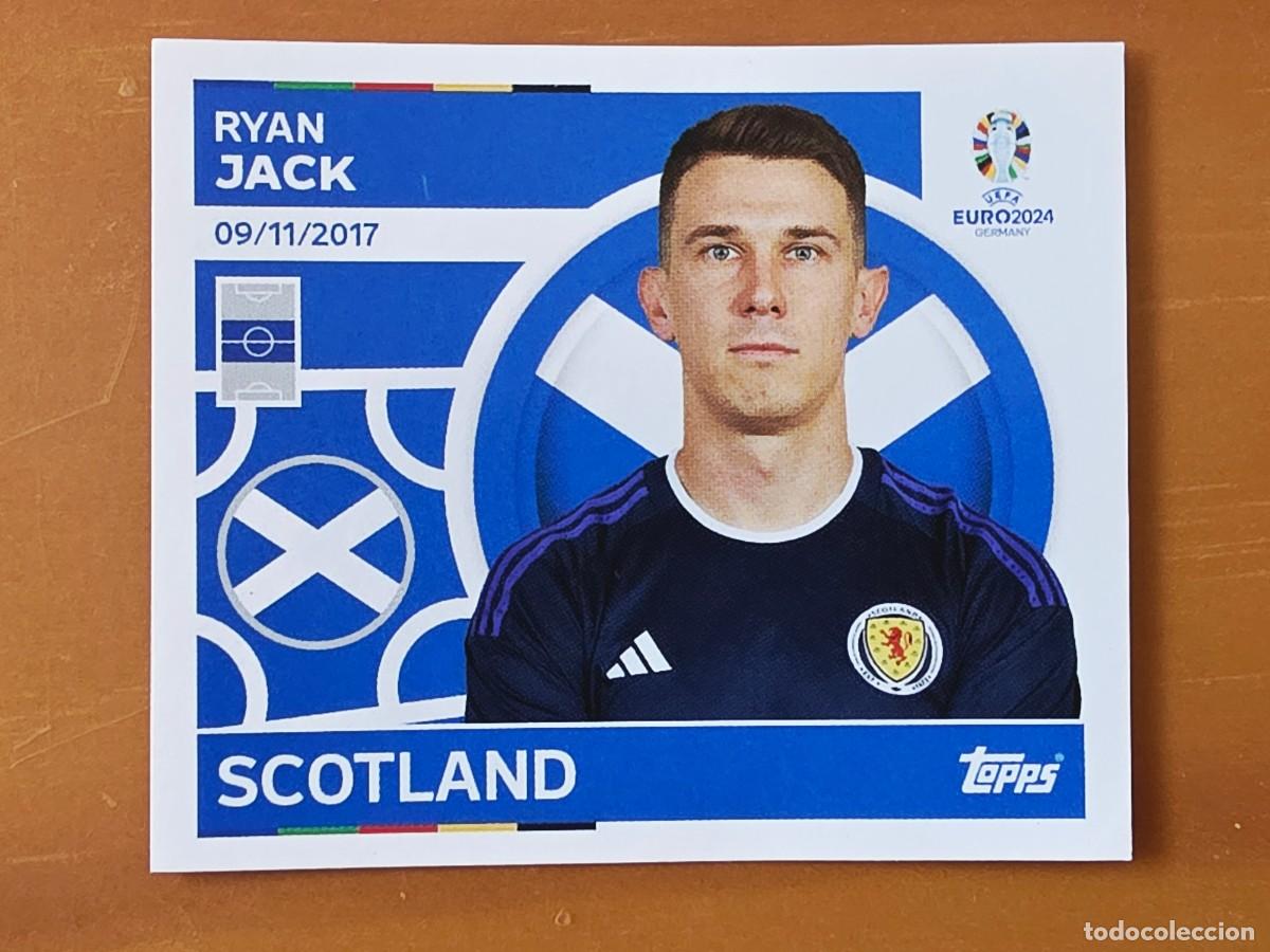 Cromos de f&uacute;tbol: SCO 19 Ryan Jack, Escocia, Topps UEFA Euro 2024, Eurocopa Germany 24 sticker