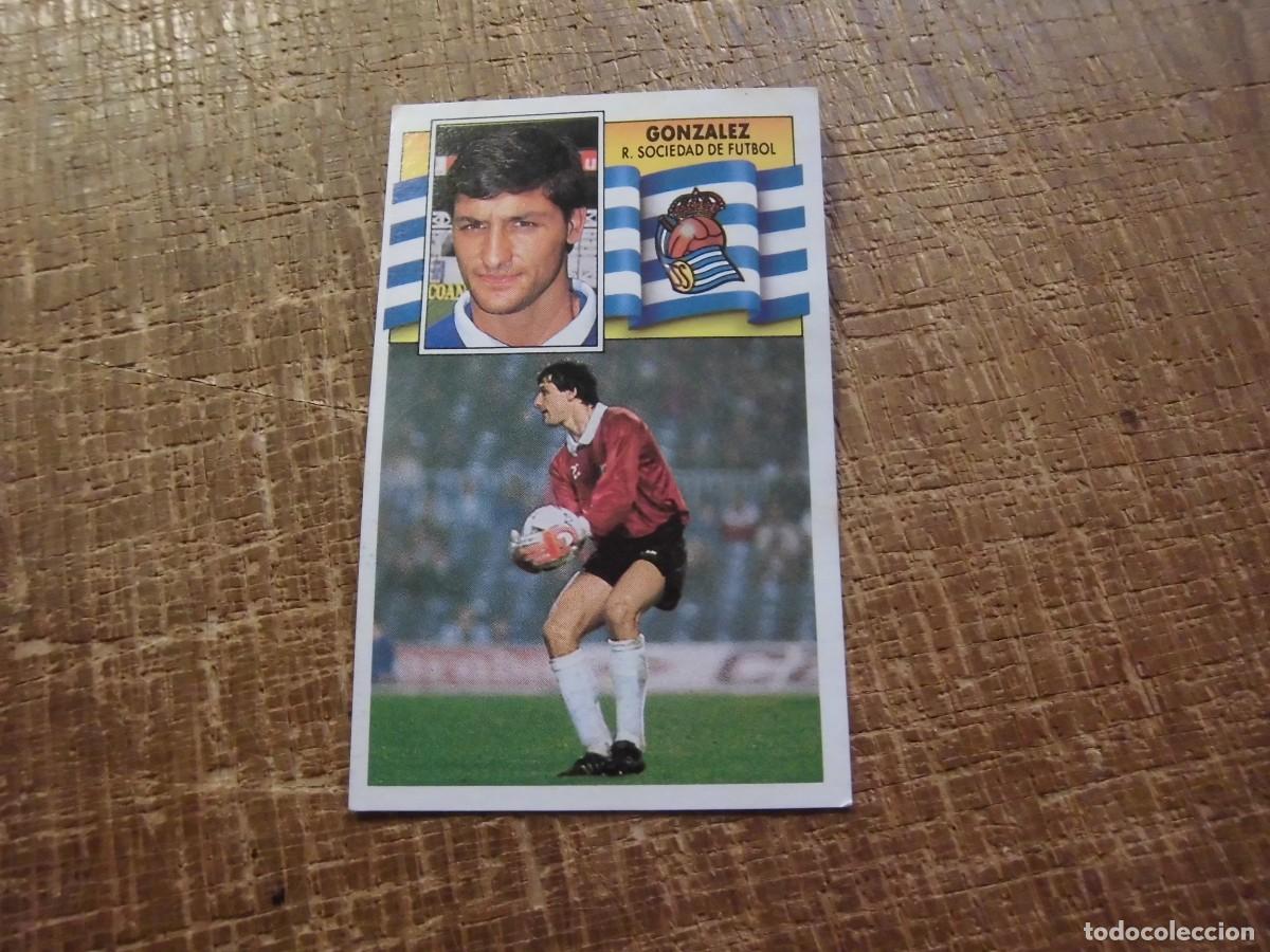 Cromos de f&uacute;tbol: GONZ&Aacute;LEZ REAL SOCIEDAD LIGA 90-91 EDICIONES ESTE CROMO RECUPERADO