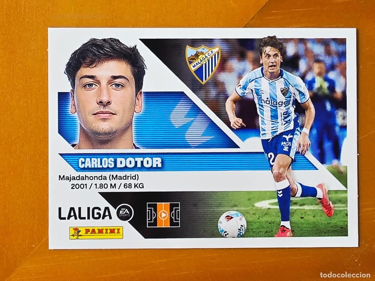 Cromos de f&uacute;tbol: 14 Carlos Dotor, M&aacute;laga CF, Panini Ediciones Liga Este 2026 2027 26 27 sin pegar