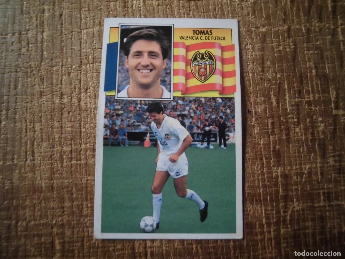 Cromos de f&uacute;tbol: TOM&Aacute;S VALENCIA LIGA 90-91 EDICIONES ESTE CROMO RECUPERADO