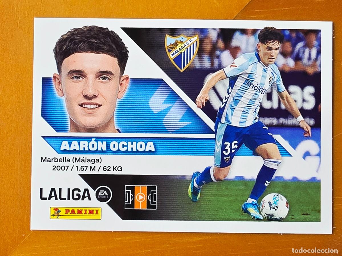 Cromos de f&uacute;tbol: 15 Aar&oacute;n Ochoa, M&aacute;laga CF, Panini Ediciones Liga Este 2026 2027 26 27 sin pegar