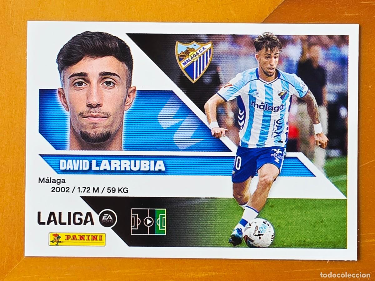 Cromos de f&uacute;tbol: 16 David Larrubia, M&aacute;laga CF, Panini Ediciones Liga Este 2026 2027 26 27 sin pegar