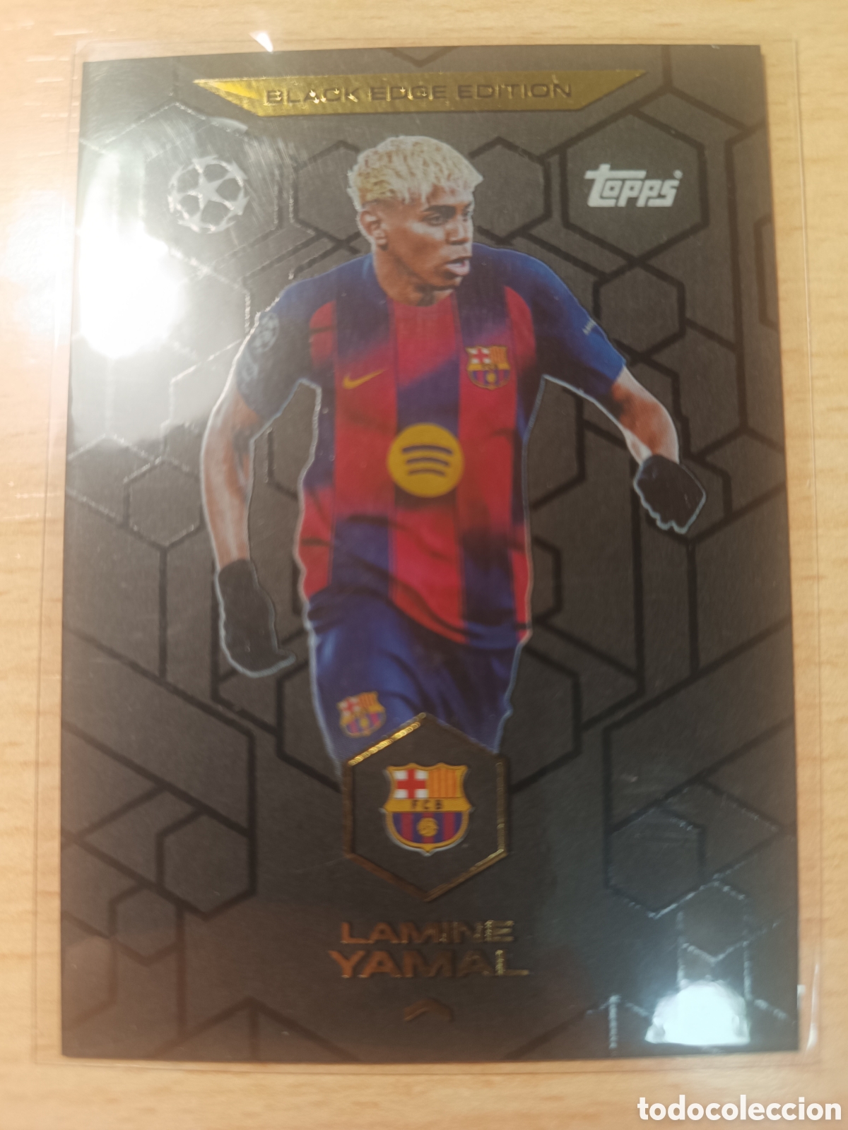 Cromos de f&uacute;tbol: LAMINE YAMAL BLACK EDGE FC BARCELONA MATCH ATTAX 2025 2026 TOPPS 25 26