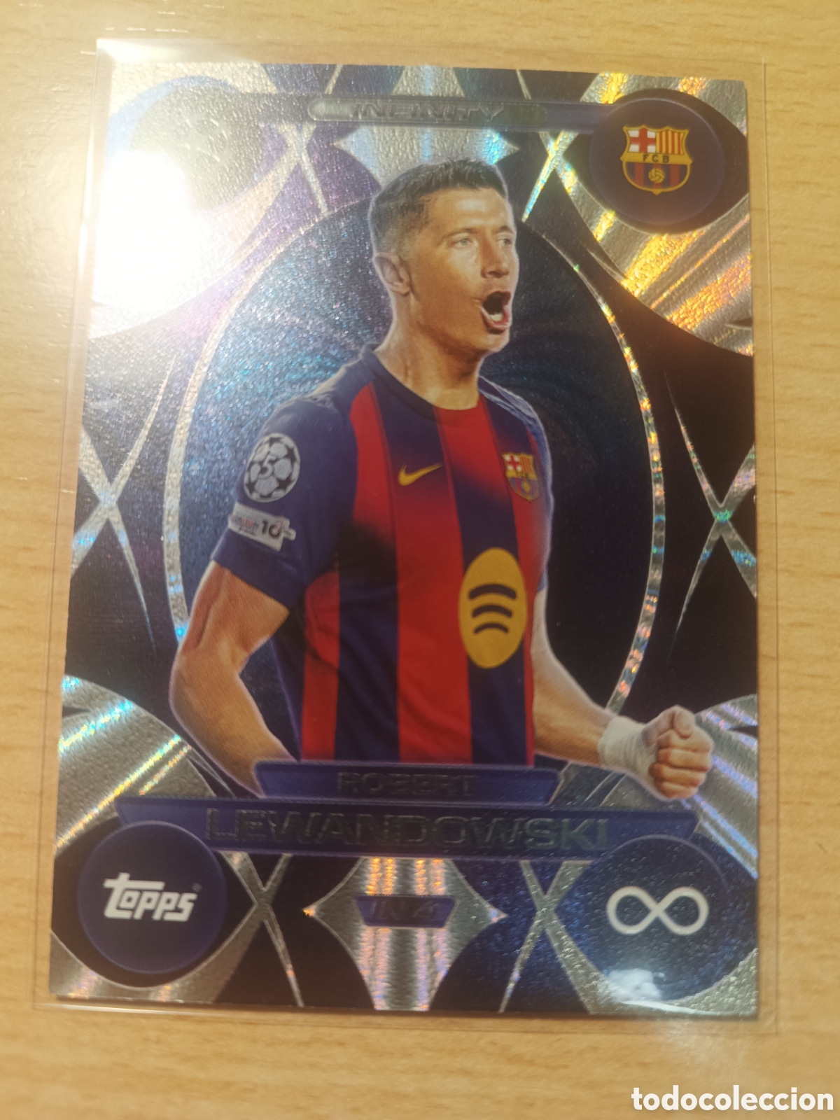 Cromos de f&uacute;tbol: IN 4 IN4 ROBERT LEWANDOWSKI INFINITY FC BARCELONA TOPPS MATCH ATTAX 2025 2026 25 26