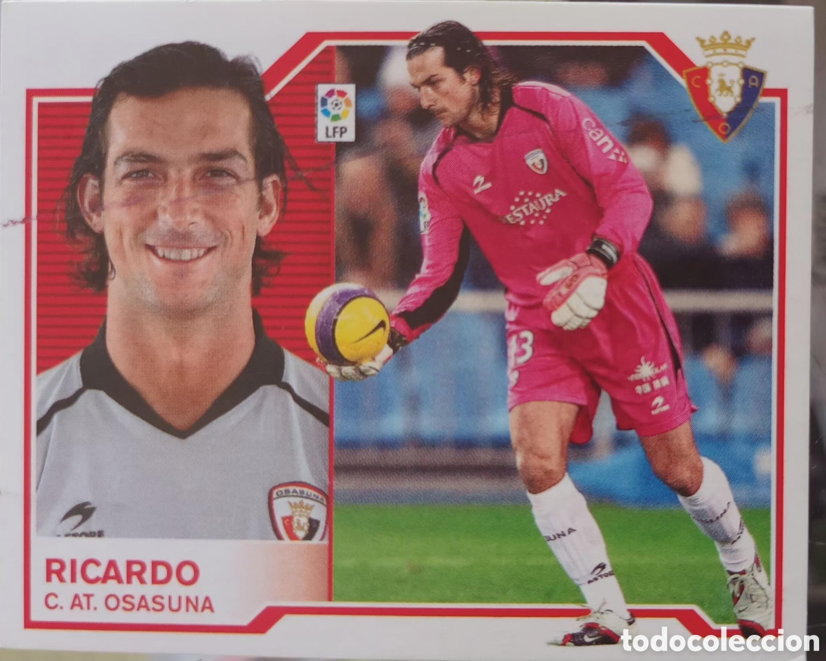Cromos de f&uacute;tbol: CROMO DE RICARDO. C. ATL&Eacute;TICO OSASUNA