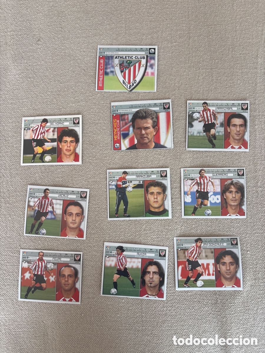 Figurine di Calcio: LOTE 10 CROMOS ATH BILBAO LIGA ESTE 2001 2002 RECORTADOS 01 02