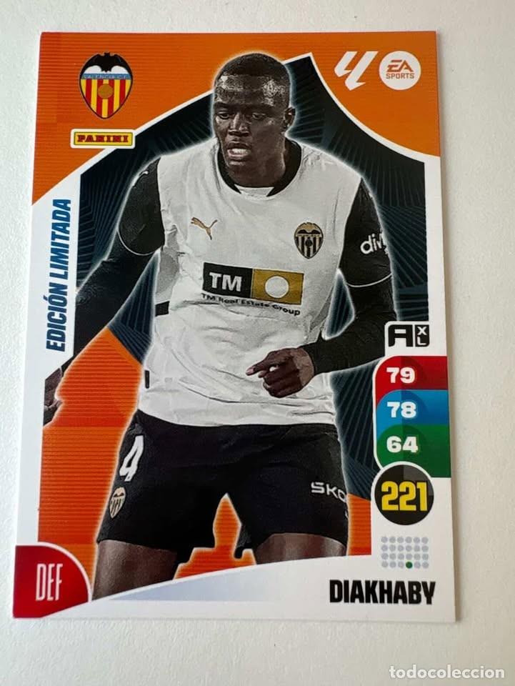 Fu&szlig;ball-Sticker: Diakhaby Valencia Las Moment Edici&oacute;n Limitada Adrenalyn 2024-25