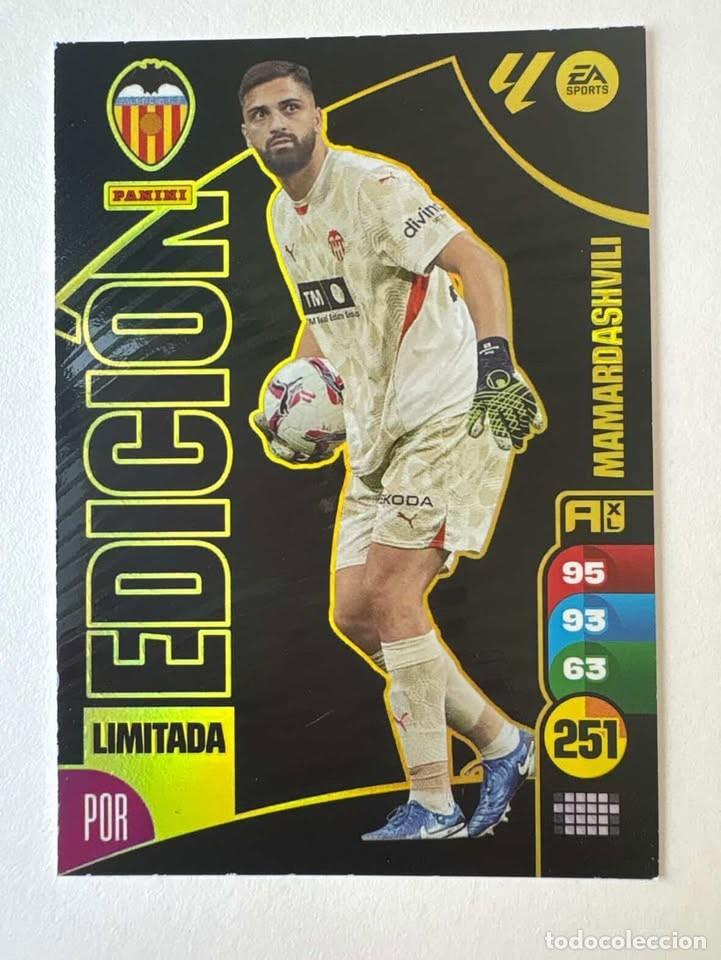 Fu&szlig;ball-Sticker: Mamardashvili Valencia Edici&oacute;n Limitada Adrenalyn 2024-25