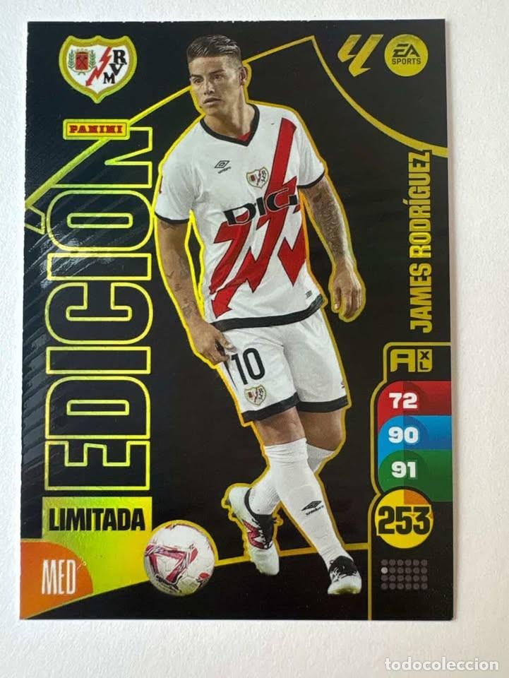 Cromos de f&uacute;tbol: James Rodr&iacute;guez Rayo Vallecano Edici&oacute;n Limitada Adrenalyn 2024-25