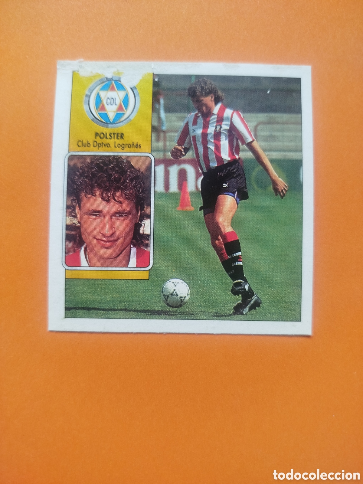 Cromos de f&uacute;tbol: POLSTER BAJA LOGRO&Ntilde;ES LIGA ESTE 92-93- RECUPERADO-REGULAR ESTADO