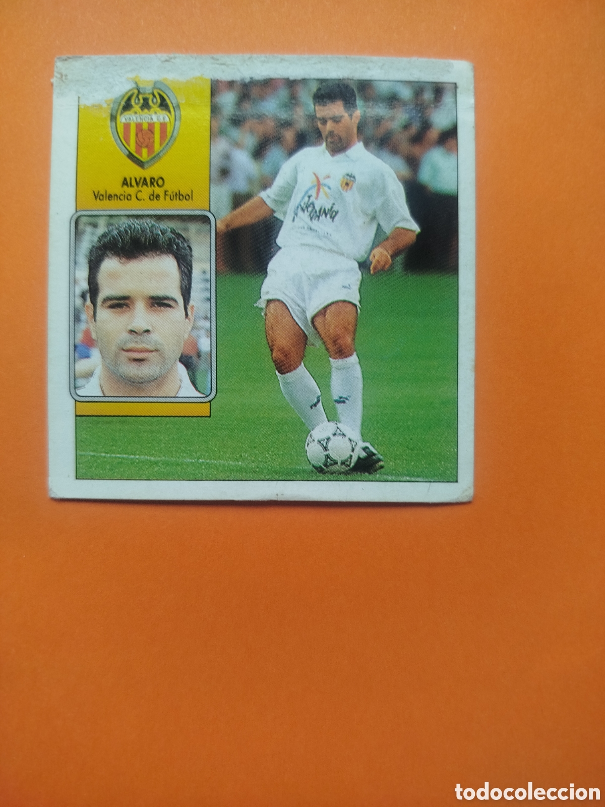 Fu&szlig;ball-Sticker: ALVARO COLOCA VALENCIA LIGA ESTE 92-93-RECUPERADO-REGULAR ESTADO