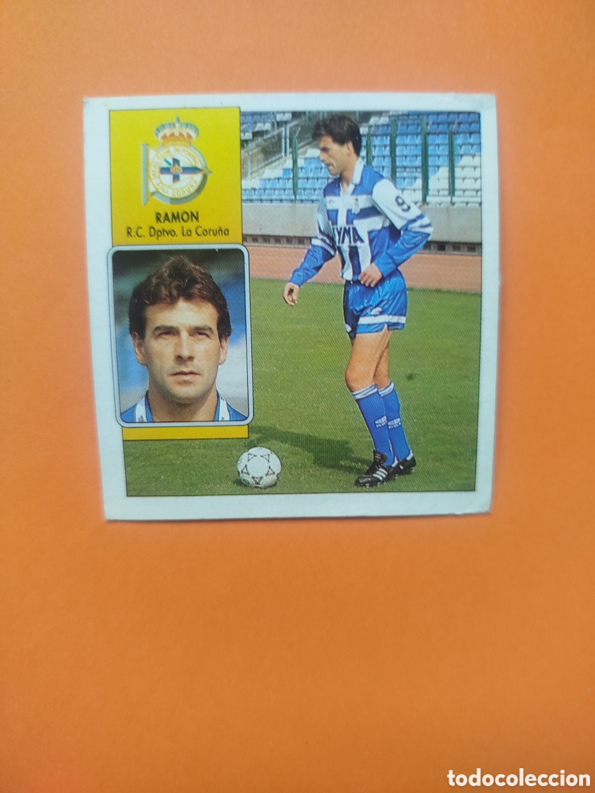 Football Stickers: RAMON BAJA DIFICIL VERSION DEPORTIVO CORU&Ntilde;A LIGA ESTE 92-93 BUEN ESTADO