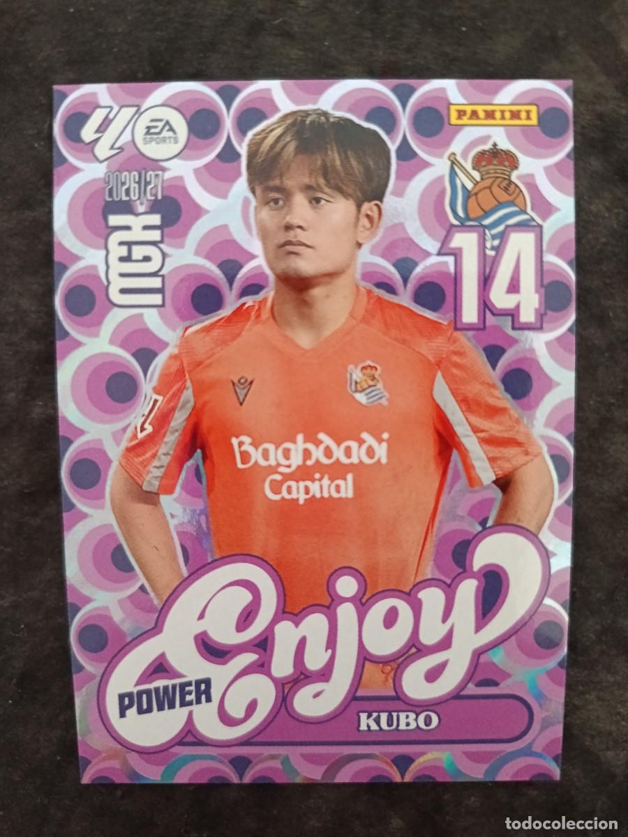 Figurine di Calcio: MGK 2026/27 MEGACRACKS PANINI. #384P KUBO &rdquo;ENJOY POWER&rdquo;. R.SOCIEDAD.