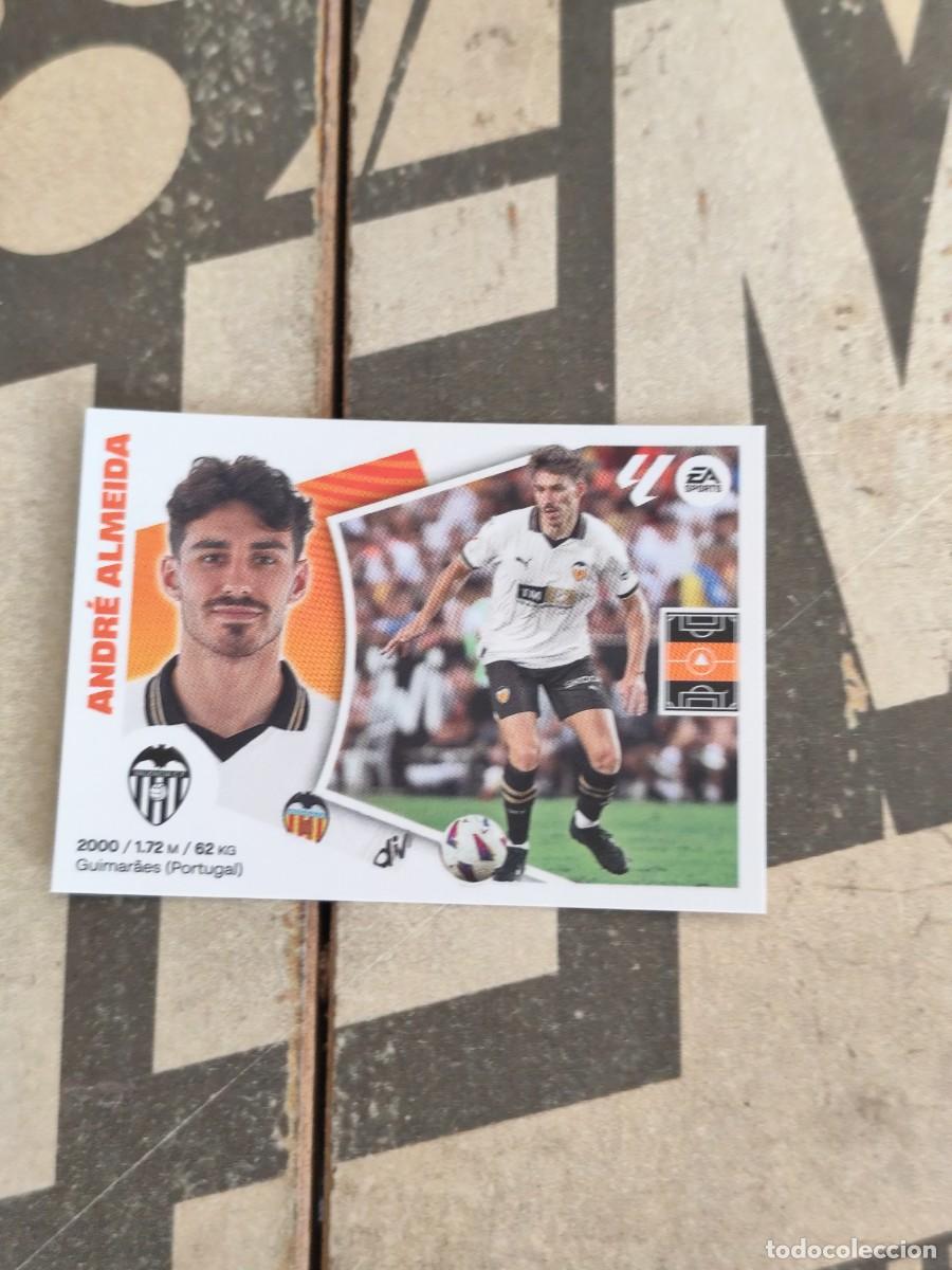 Cromos de f&uacute;tbol: Andre Almeida N&deg; 14 Valencia Liga Este 24/25 sin pegar