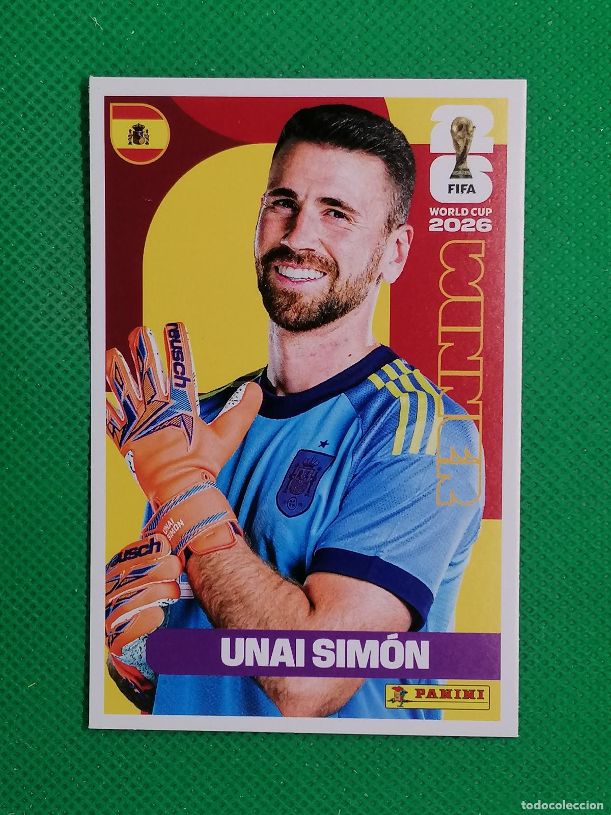 Cromos de f&uacute;tbol: 24 UNAI SIMON ESPA&Ntilde;A WINNER POSTER ⚽ PANINI FIFA MUNDIAL WORLD CUP 26 2026 STICKER ⚽