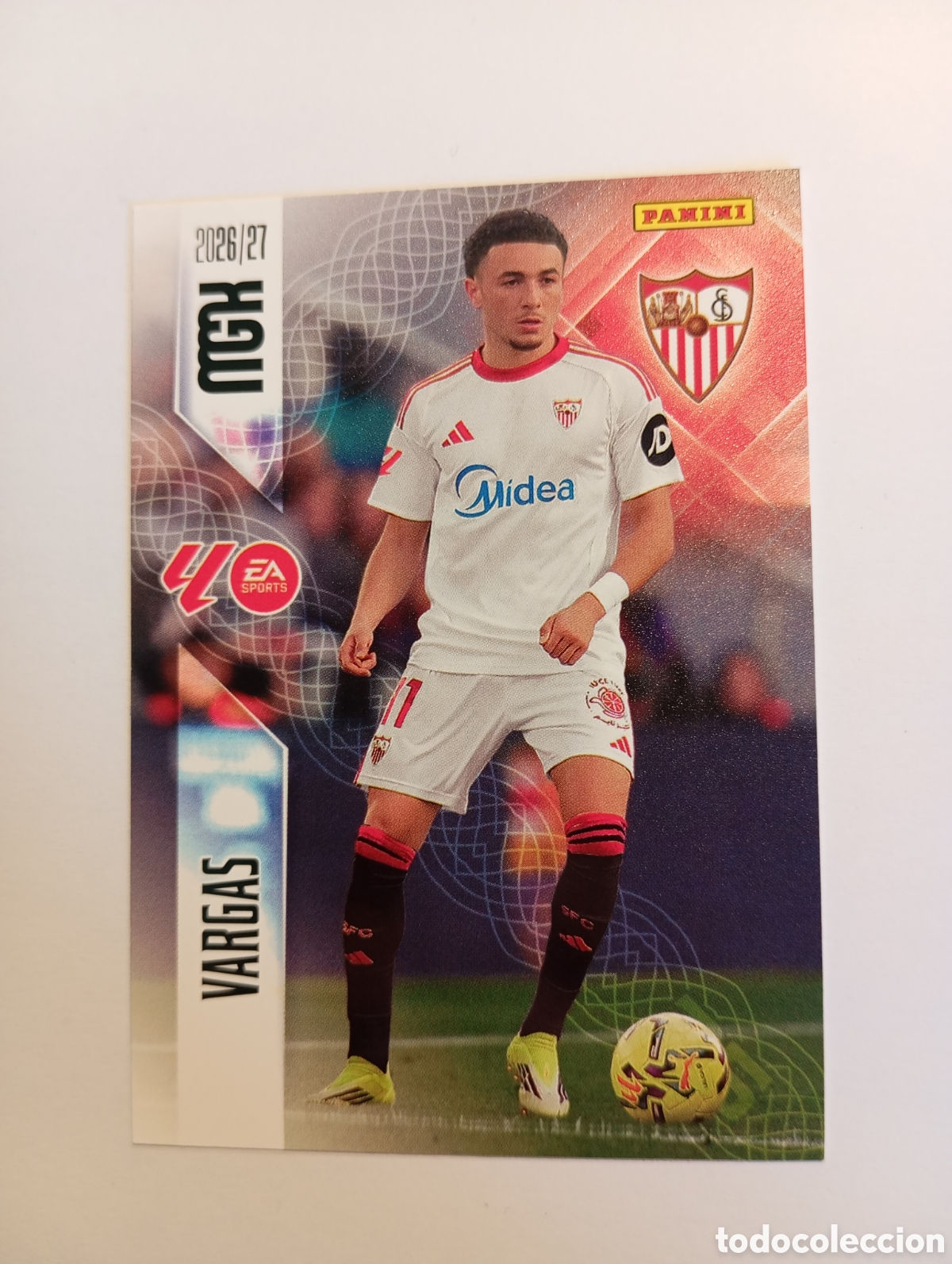 Cromos de f&uacute;tbol: 337 VARGAS SEVILLA PANINI MEGACRACKS 26 27