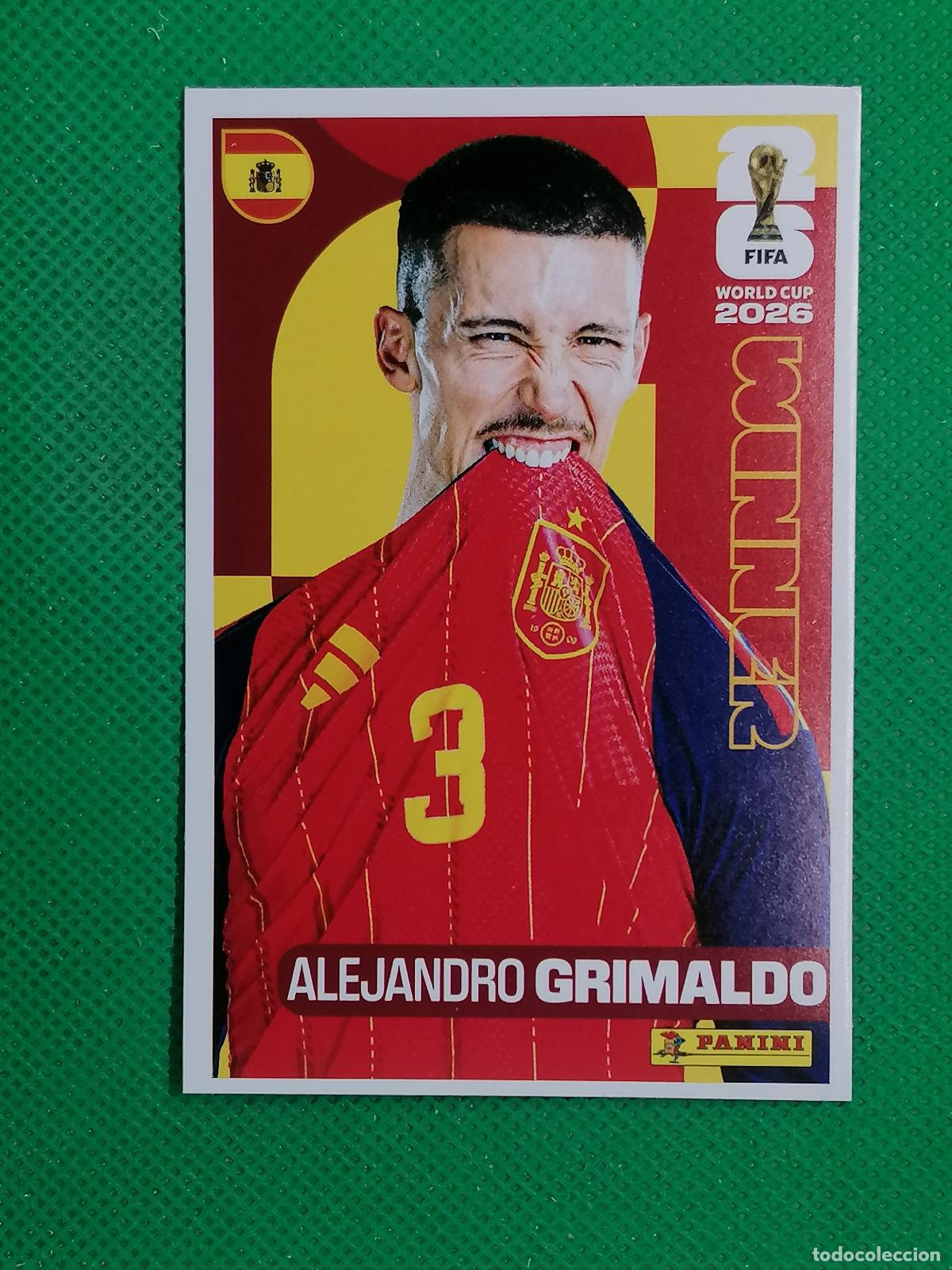 Cromos de f&uacute;tbol: 4 ALEJANDRO GRIMALDO ESPA&Ntilde;A WINNER POSTER ⚽ PANINI FIFA MUNDIAL WORLD CUP 26 2026 STICKER ⚽