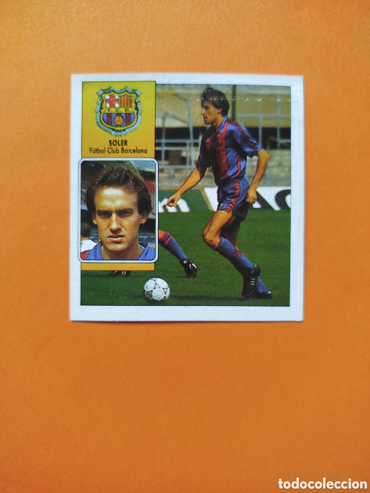 Cromos de f&uacute;tbol: SOLER COLOCA BARCELONA LIGA ESTE 92-93 DESPEGADO LEVE