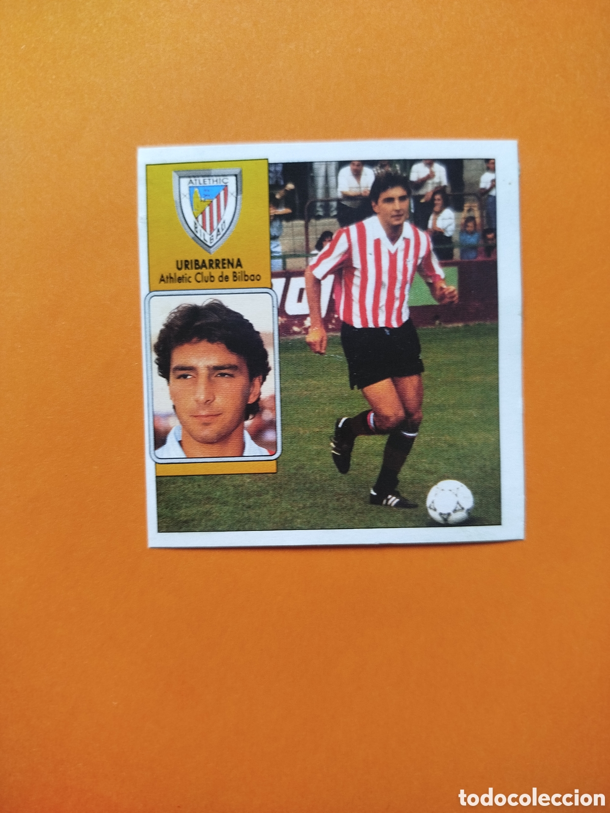 Fu&szlig;ball-Sticker: URIBARRENA COLOCA ATHLETIC BILBAO LIFA ESTE 92-93 RECUPERADO