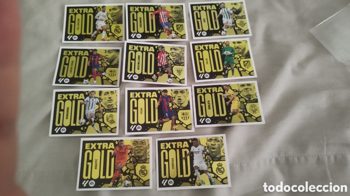 Cromos de f&uacute;tbol: Lote Extra Gold 2024 25 liga este