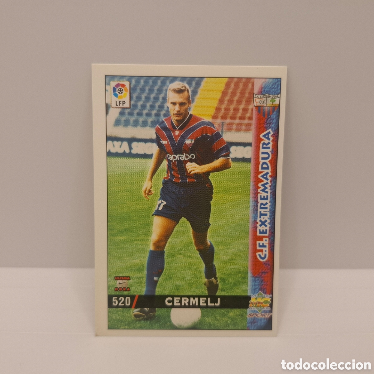 Fu&szlig;ball-Sticker: Extremadura -N&ordm; 520 Cermelj -&Uacute;ltima Hora -Mundicromo Las Fichas de la Liga 1998-1999-98-99