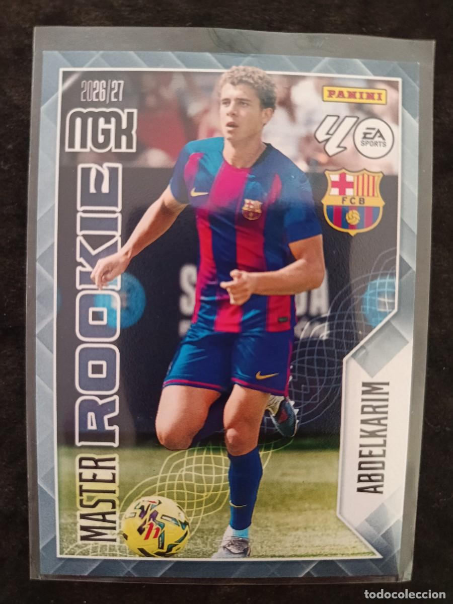 Cromos de f&uacute;tbol: MGK 2026/27 MEGACRACKS PANINI. #406 ABDELKARIM &rdquo;MASTER ROOKIE&rdquo;. FC. BARCELONA