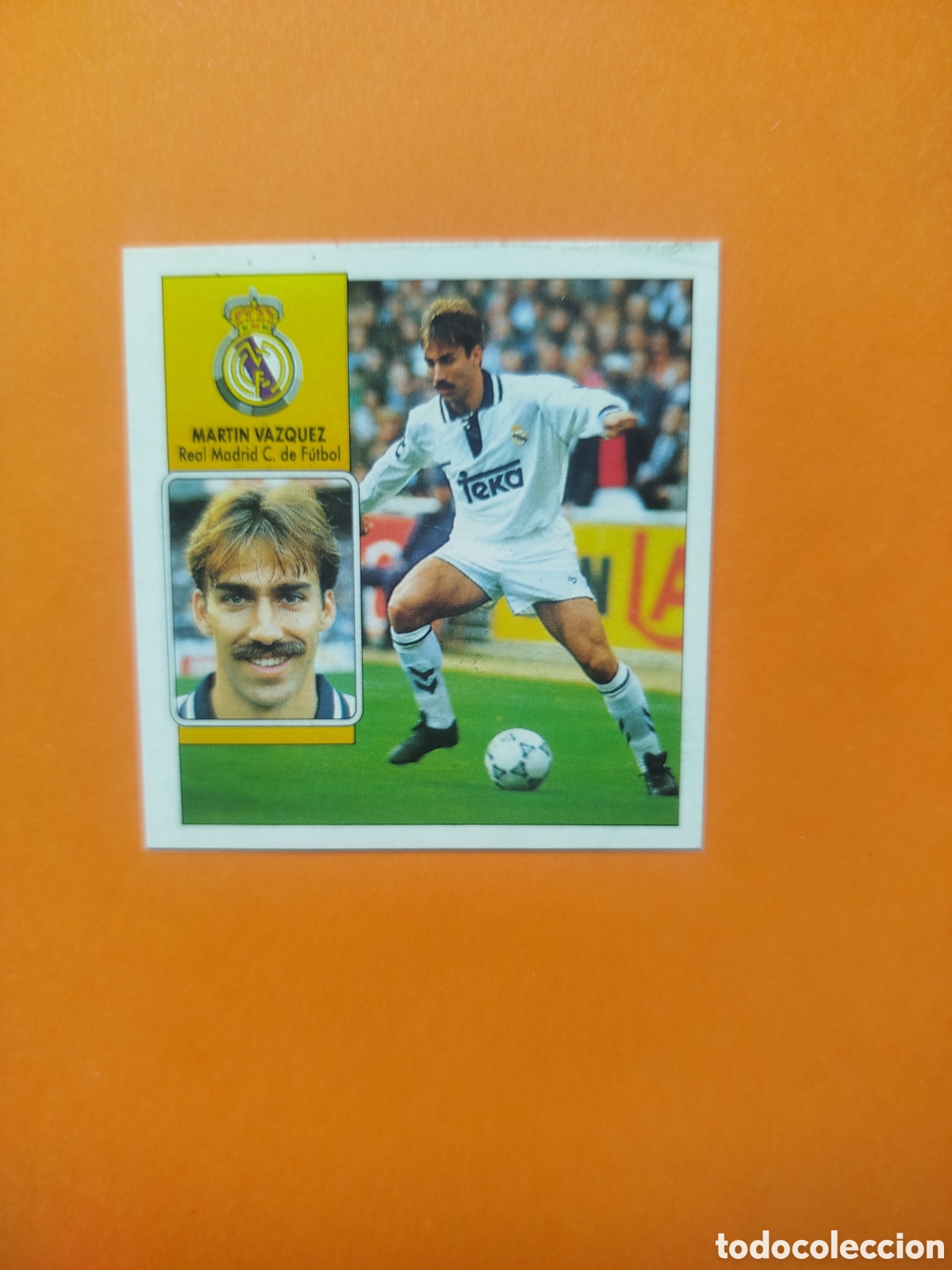 Cromos de f&uacute;tbol: MARTIN VAZQUEZ COLOCA DIFICIL REAL MADRID LIGA ESTE 92-93