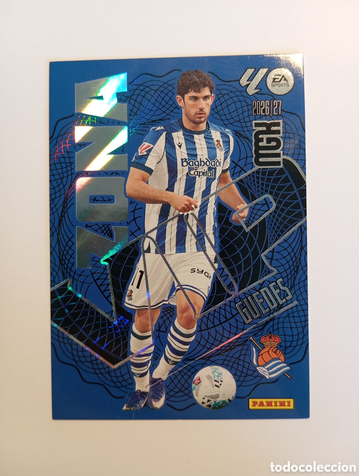 Cromos de f&uacute;tbol: 395 GUEDES ZONA VIP PANINI MEGACRACKS 26 27