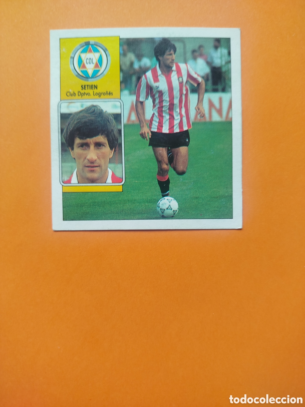 Cromos de f&uacute;tbol: SETIEN BAJA LOGRO&Ntilde;ES LIGA ESTE 92-93 DESPEGADO