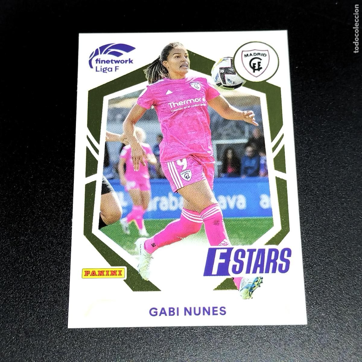 Cromos de f&uacute;tbol: N&ordm; 335 GABI NUNES STARS CFF MADRID CROMOS FINETWORK LIGA F FEMENINA PANINI 2022 2023 22 23
