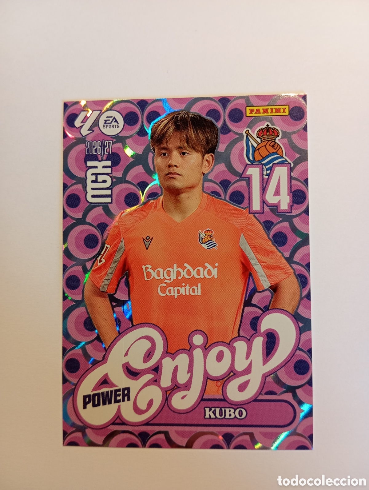 Cromos de f&uacute;tbol: 384P KUBO ENJOY POWER PANINI MEGACRACKS 26 27