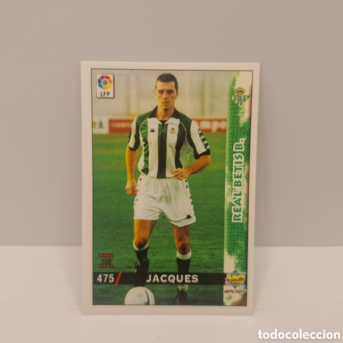 Cromos de f&uacute;tbol: Real Betis -N&ordm; 475 Jacques -&Uacute;ltima Hora -Mundicromo Las Fichas de la Liga 1998-1999-98-99