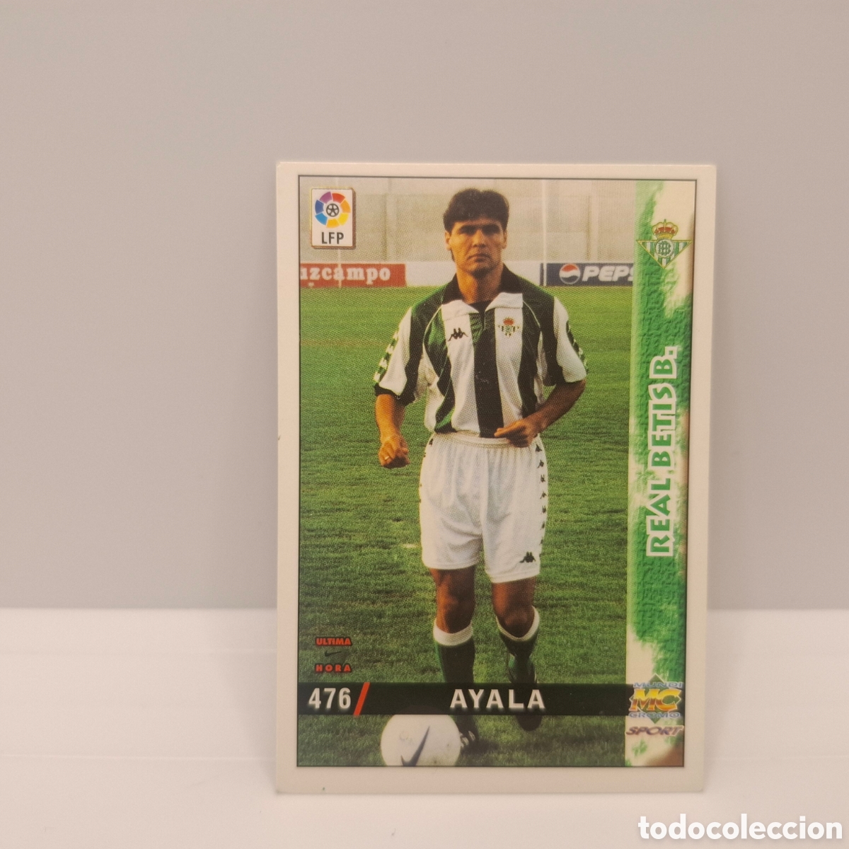 Cromos de f&uacute;tbol: Real Betis -N&ordm; 476 Ayala -&Uacute;ltima Hora -Mundicromo Las Fichas de la Liga 1998-1999-98-99