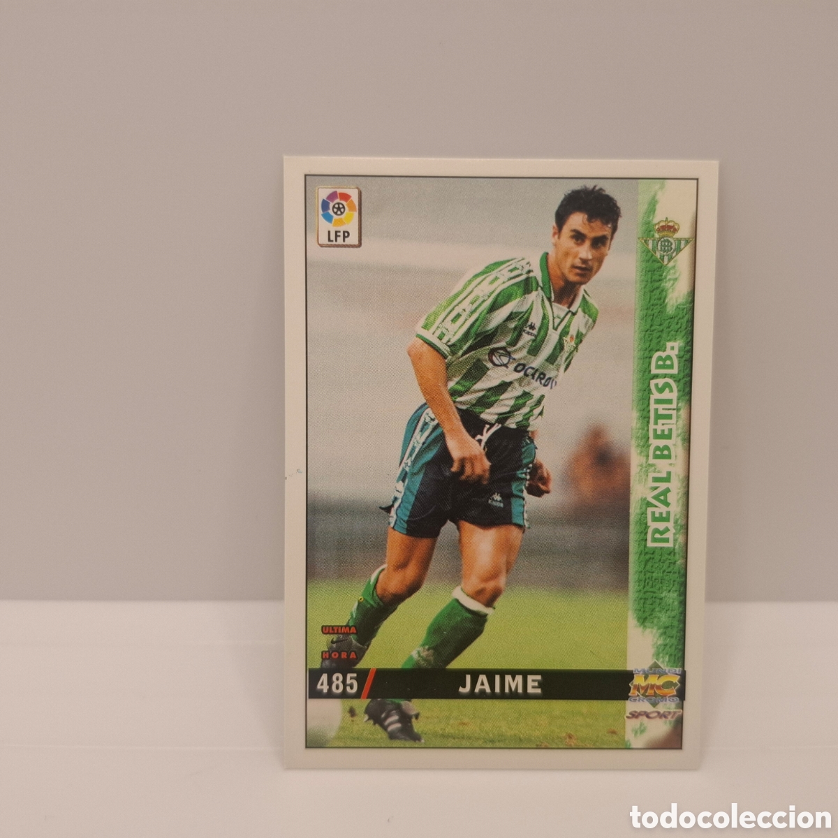 Cromos de f&uacute;tbol: Real Betis -N&ordm; 485 Jaime -&Uacute;ltima Hora -Mundicromo Las Fichas de la Liga 1998-1999-98-99