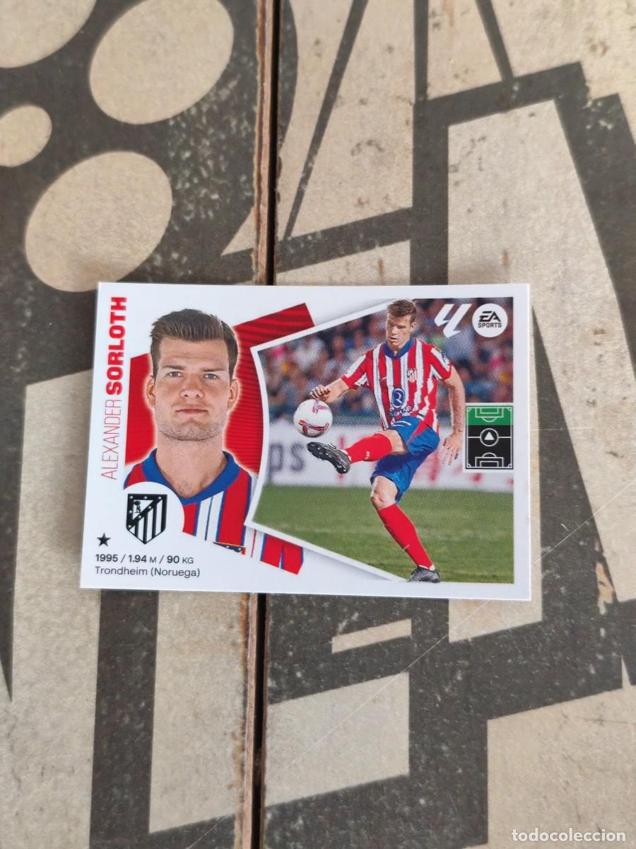 Cromos de f&uacute;tbol: &Uacute;ltimos Fichajes Sorloth N 30 Atl&eacute;tico de Madrid Liga Este 24/25 sin pegar