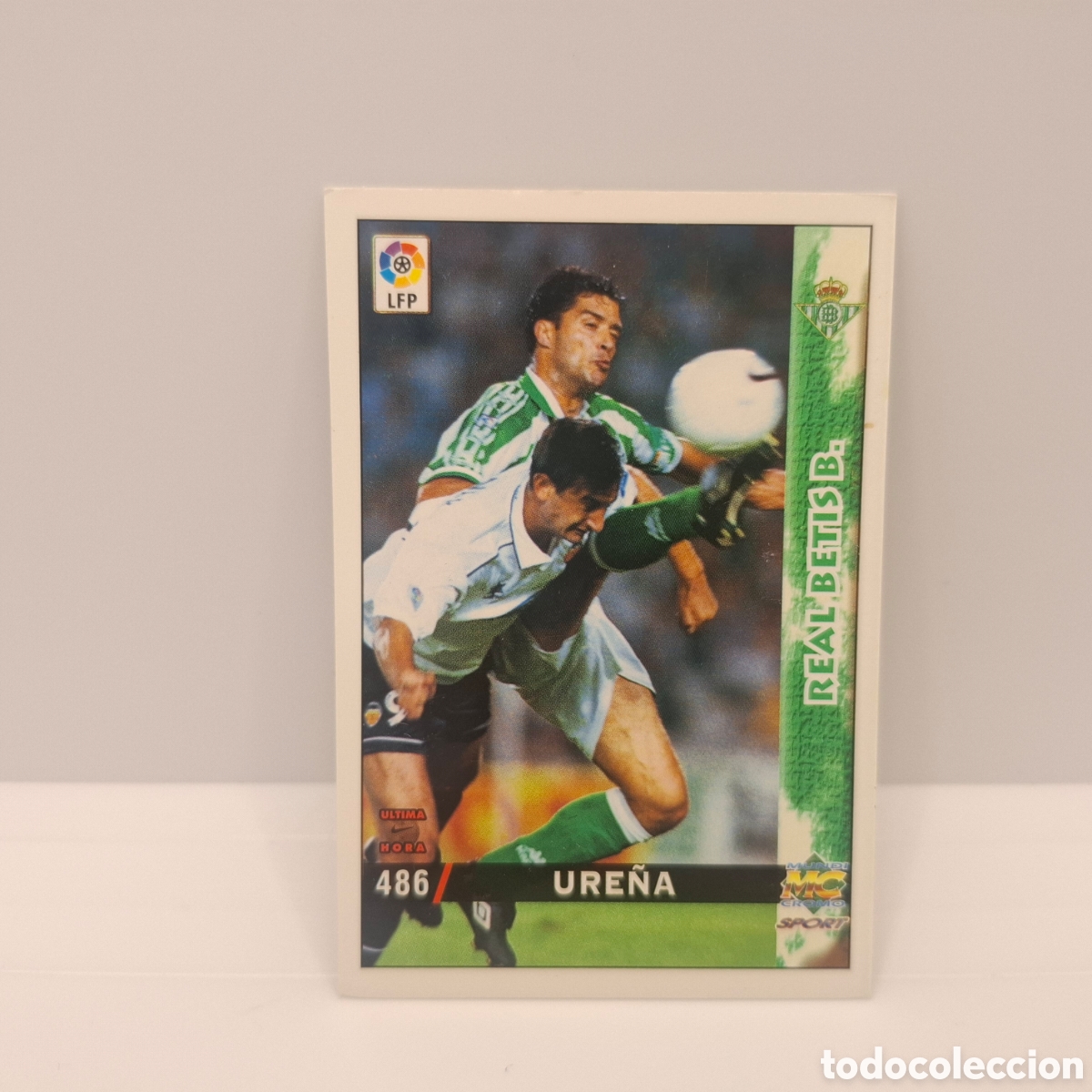 Cromos de f&uacute;tbol: Real Betis -N&ordm; 486 Ure&ntilde;a -&Uacute;ltima Hora -Mundicromo Las Fichas de la Liga 1998-1999-98-99