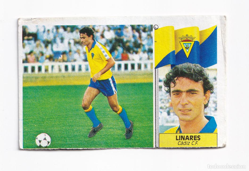 Cromos de f&uacute;tbol: Cromo f&uacute;tbol LINARES C&aacute;diz 1986 1987 Ediciones Este SIN PEGAR