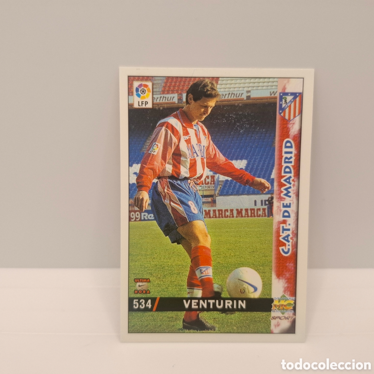 Cromos de f&uacute;tbol: Atl&eacute;tico de Madrid -N&ordm; 534 Venturin -&Uacute;ltima Hora -Mundicromo Las Fichas de la Liga 1998-1999-98-99